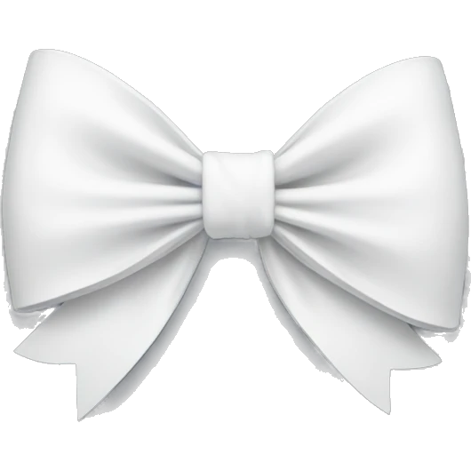 a white bow emoji