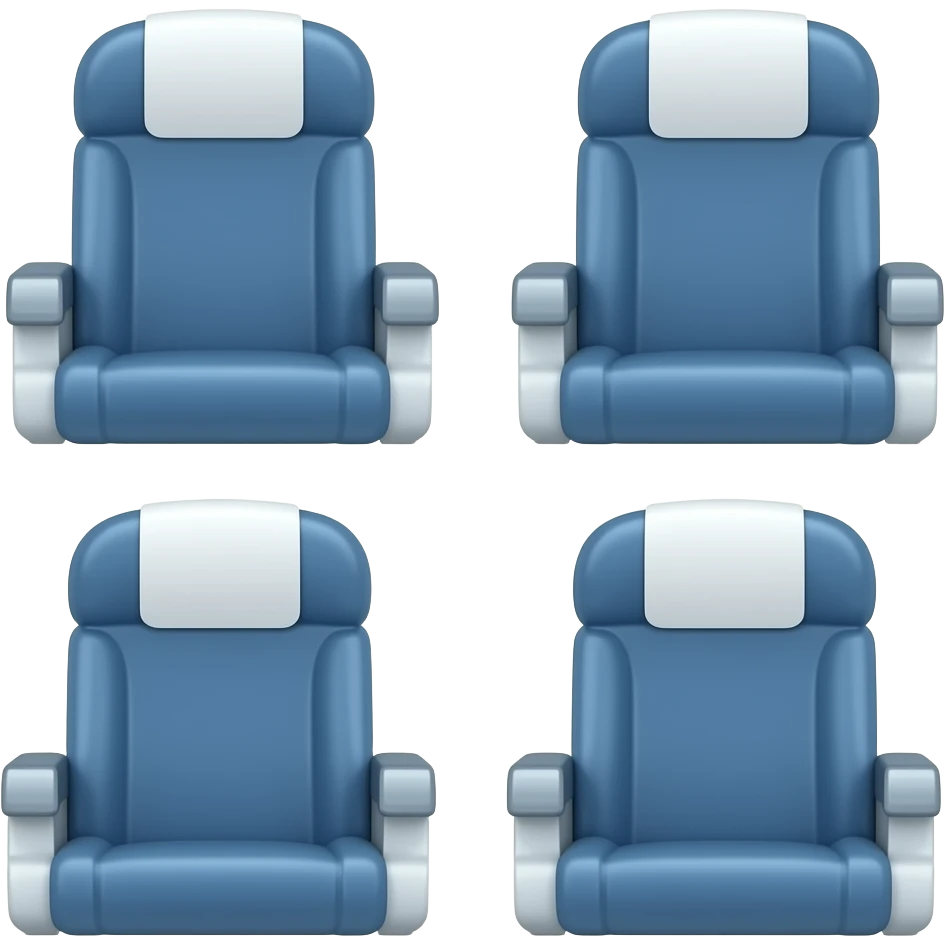 4 airplane seat emoji