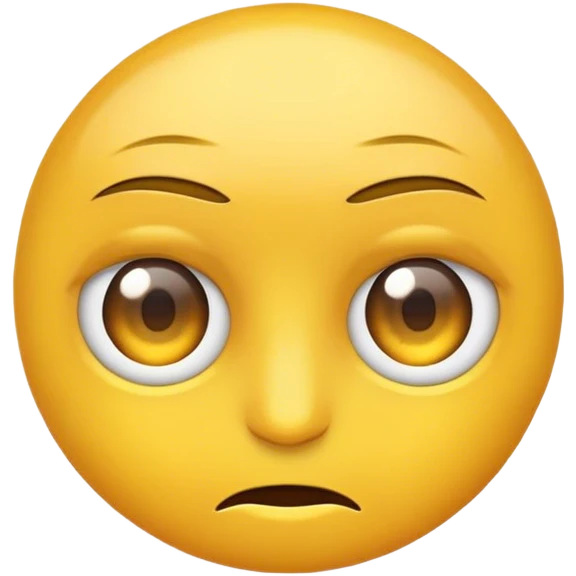 Un emoji qui a un regard méfiant et incrédule  emoji