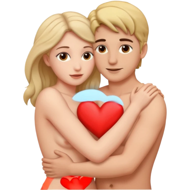 Moment intime entre amoureux il sont tou nue et baise emoji