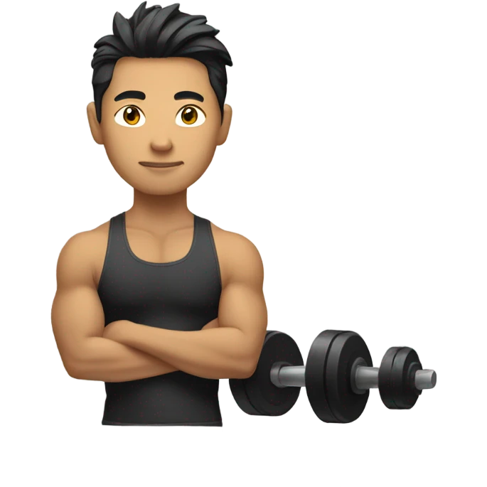 strong asian gold hair personal trainer emoji