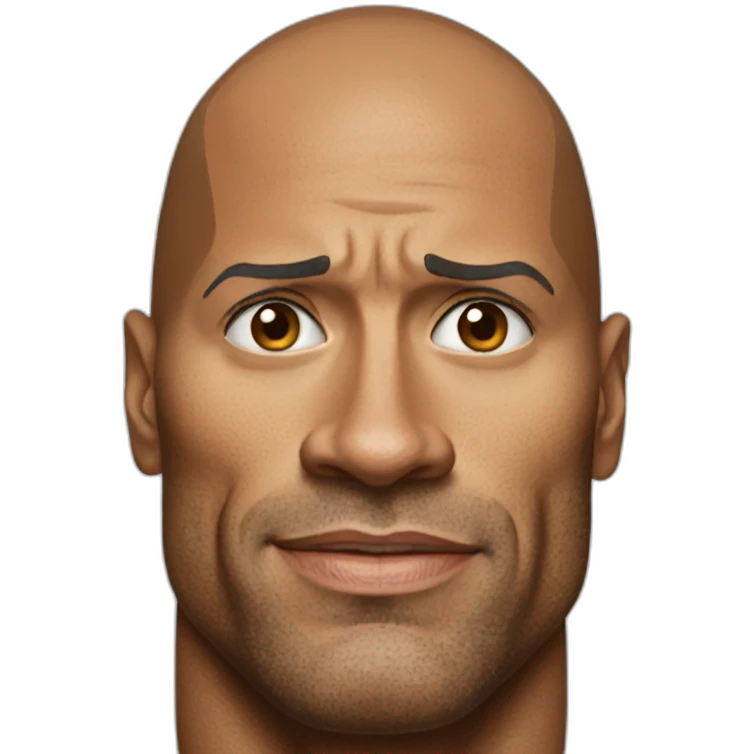 Dwayne Johnson raising his eyebrow emoji