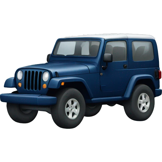 navy blue jeep with a white bow on top emoji
