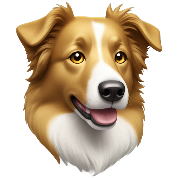 Gold border collie  emoji