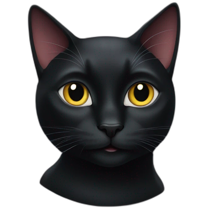 Élégant black cat emoji
