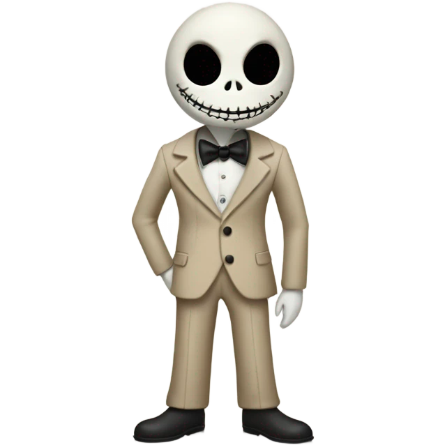 Jack skellington in beige suit  emoji