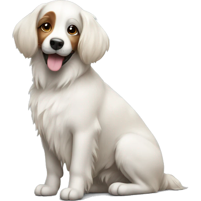 dog enjoying nature blissfully remove white fur  emoji