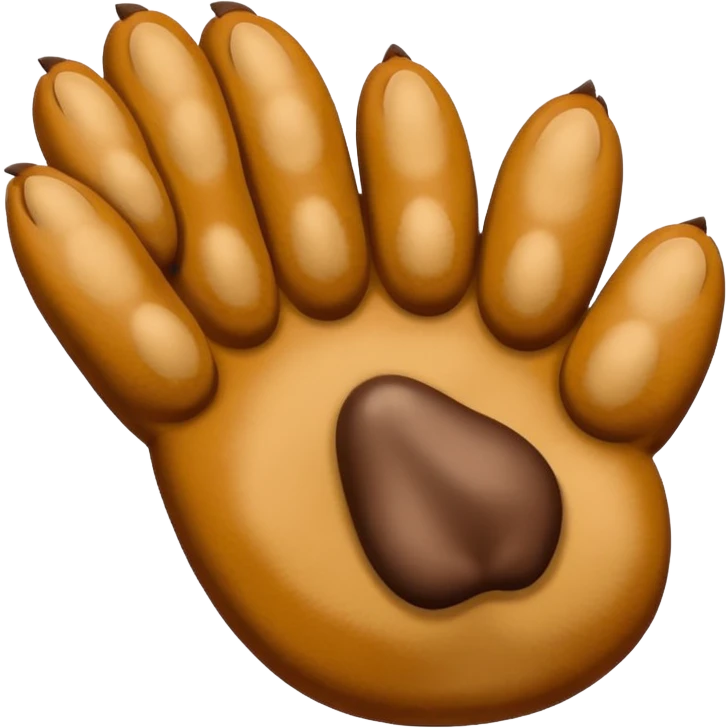 Dog paw raised in a clenched salute emoji