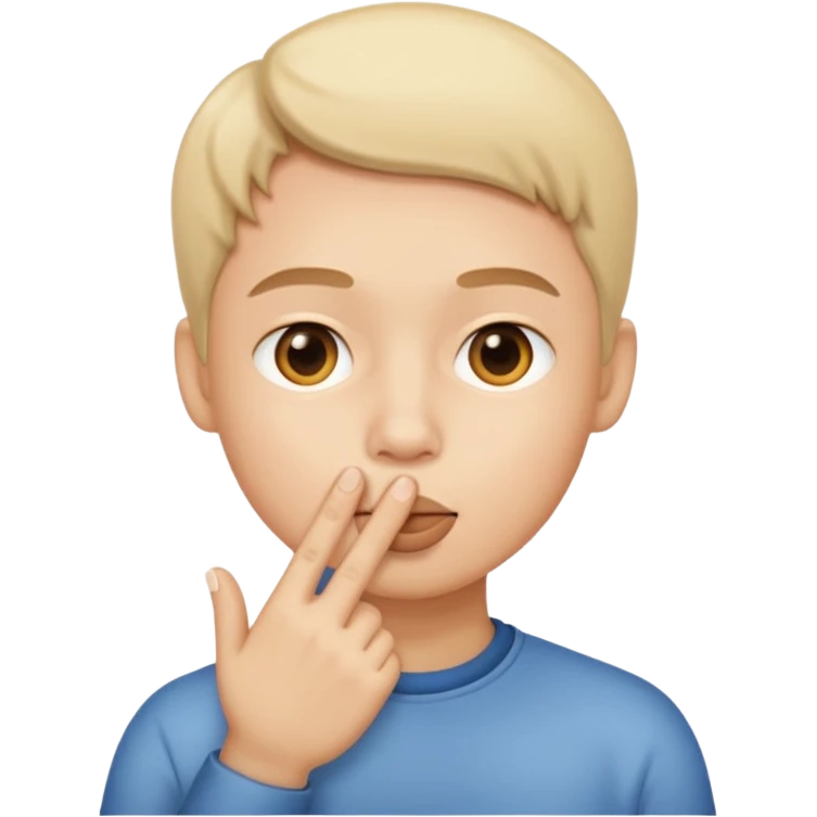 Shh finger emoji