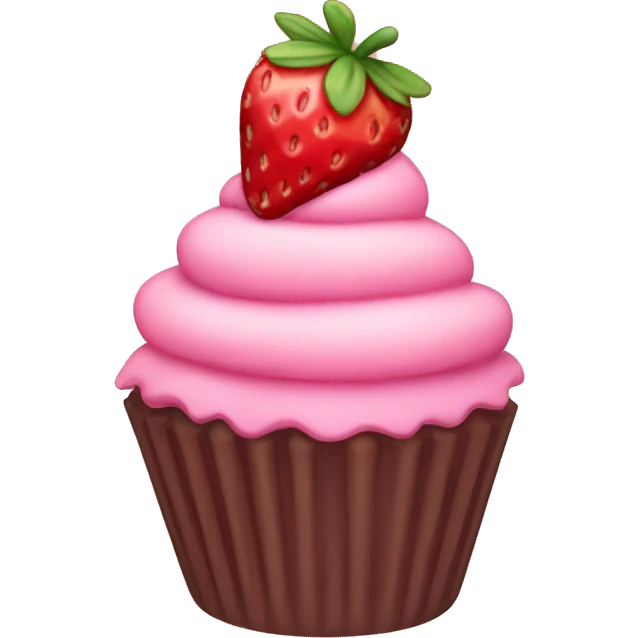 Strawberry cupcake emoji