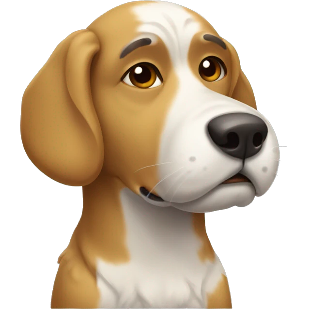 Sick dog emoji
