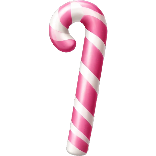 pink and white candy cane emoji