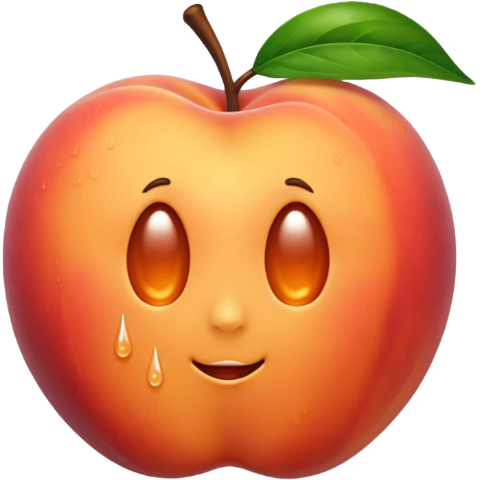 dripping water juicy peach emoji
