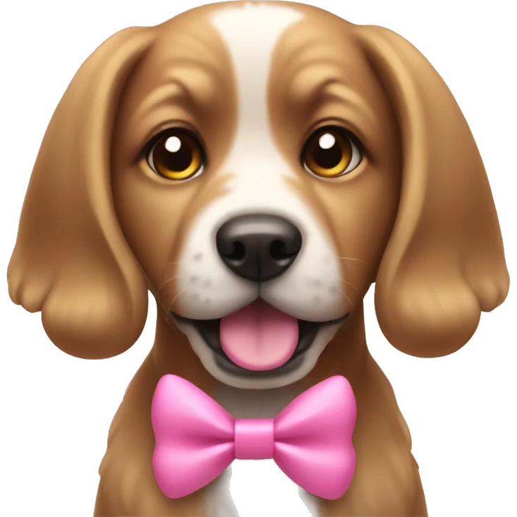 dog with pink bow emoji