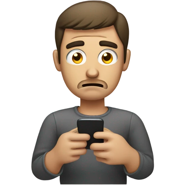 man is stressed because so many people unfollowed him on instagram emoji
