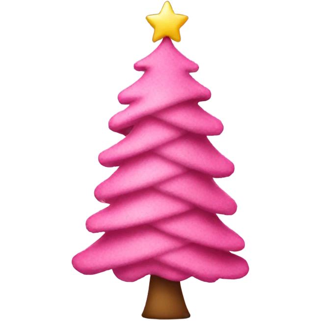 Pink Christmas tree emoji