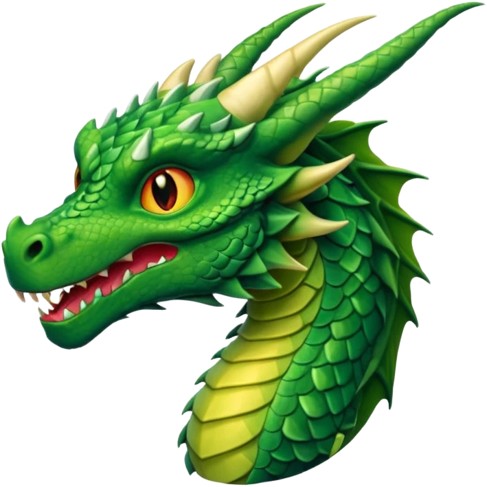 A realistic dragon emoji