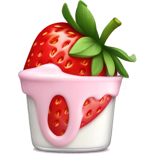 strawberry yogurt emoji