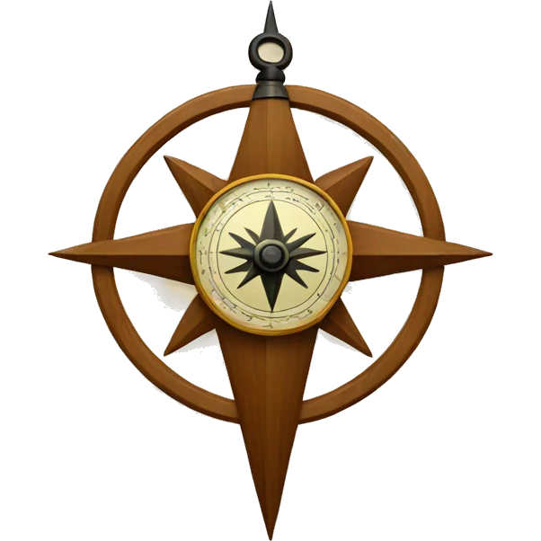 south pointing compass emoji