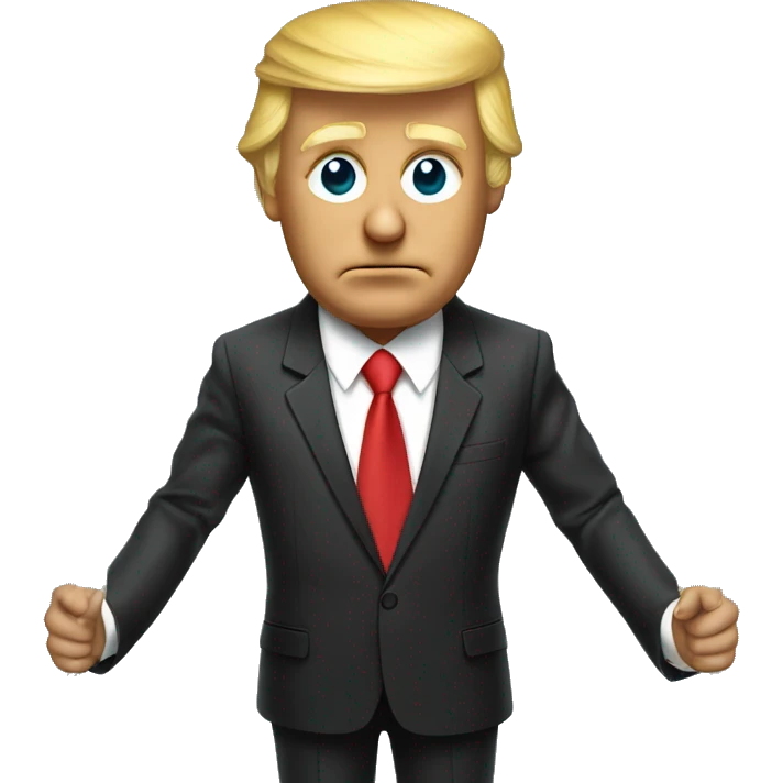 Trump with marionette strings emoji