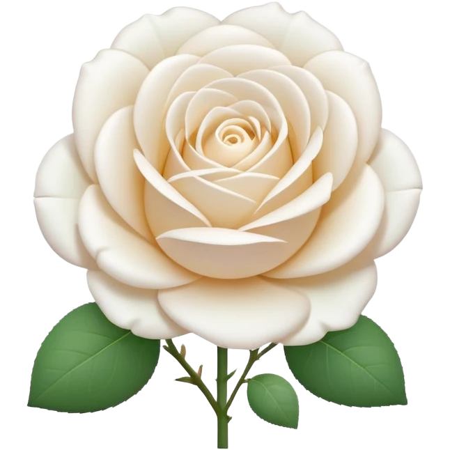 A cute white rose emoji, simple flat design, clean vector style, soft pastel colors, minimal details, centered composition, isolated on transparent background, kawaii emoji style, smooth edges, no text, no watermark

 emoji