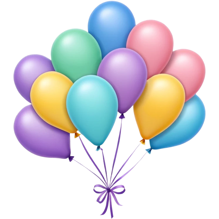 flowert shaped flying balloons emoji