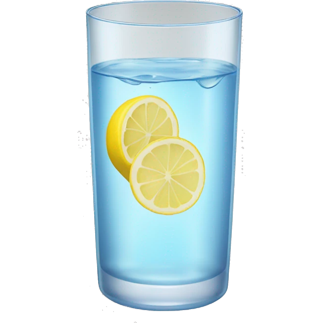 glass of water with lemon slices emoji