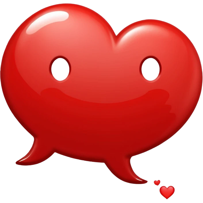 speech bubble with a heart inside emoji