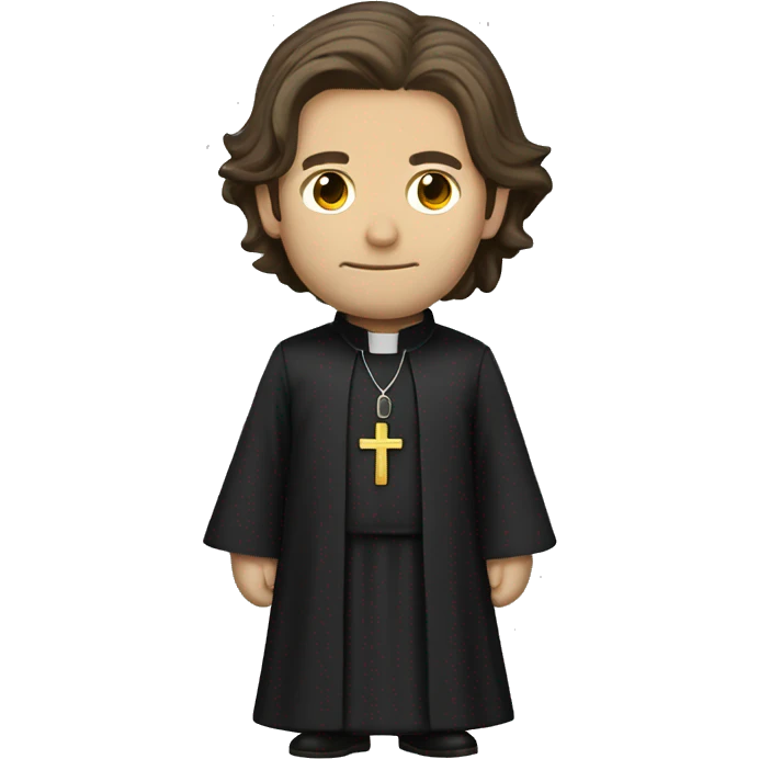 Sam Winchester dressed as a priest  emoji