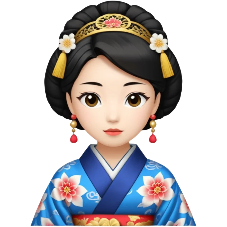 Japanese Princess with in ceremonial robe kimono emoji