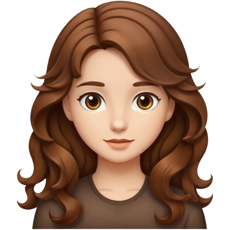 Girl hair brown  emoji