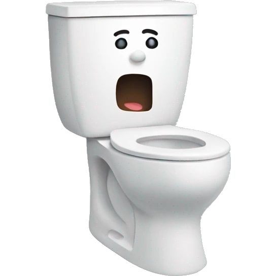 toilet with face emoji