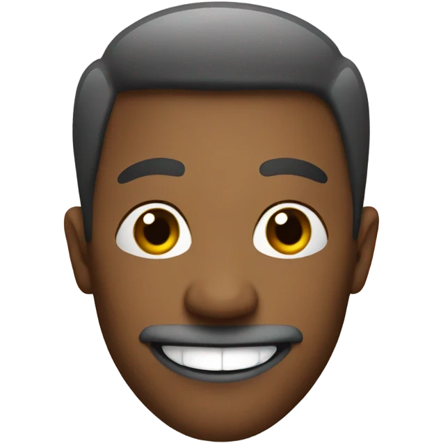 smiling man in a potty emoji