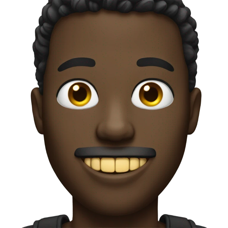 Black man with gold teeth  emoji