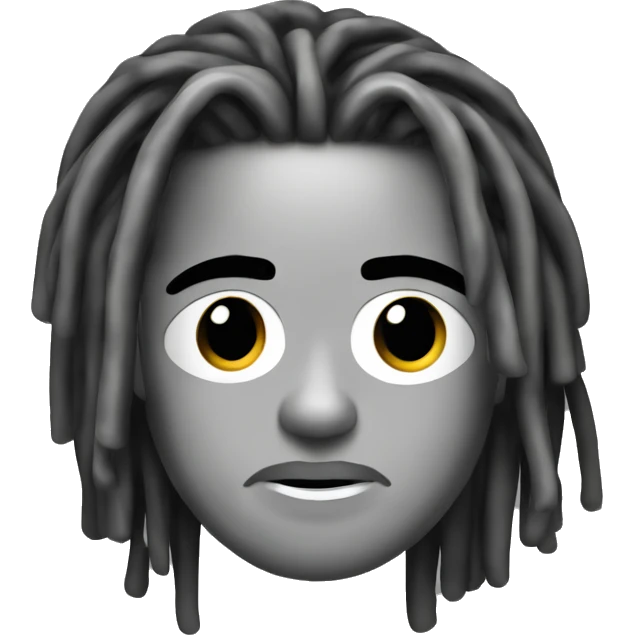 brad pitt with dreadlocks black and white emoji