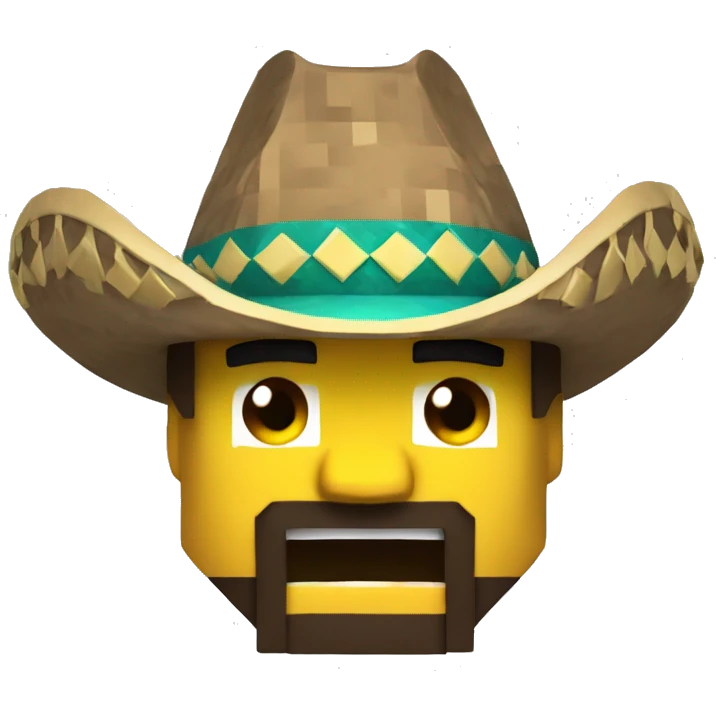 EMOJI CON SOMBRERO MINECRAFT emoji