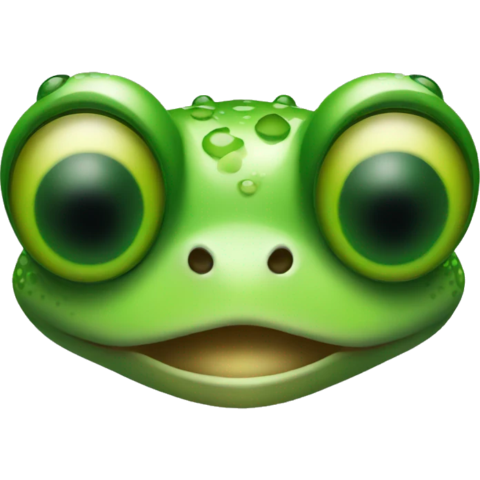Frog with green pupils  emoji