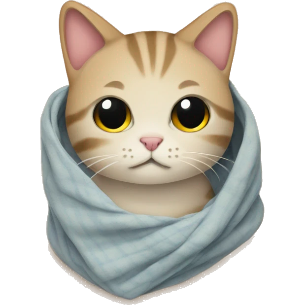 cat in a blanket emoji
