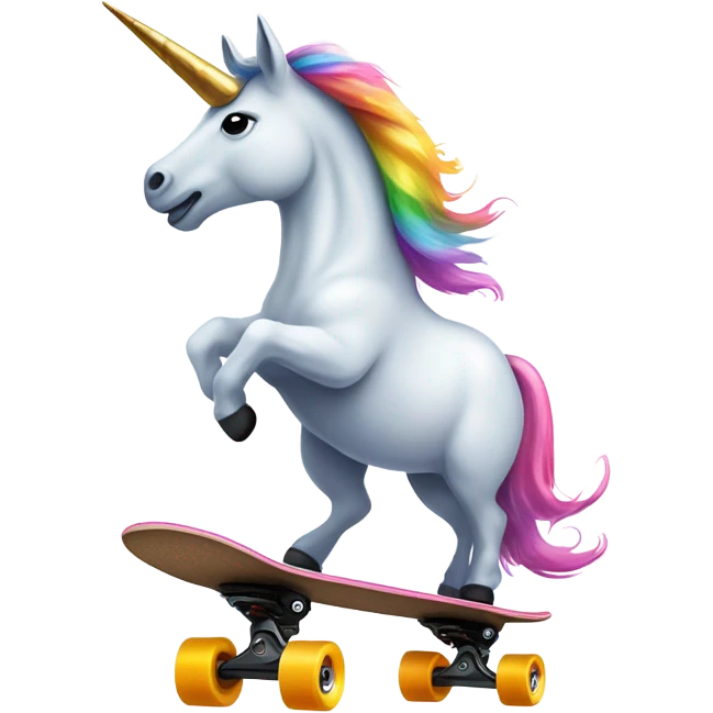 unicorn on a skateboard emoji