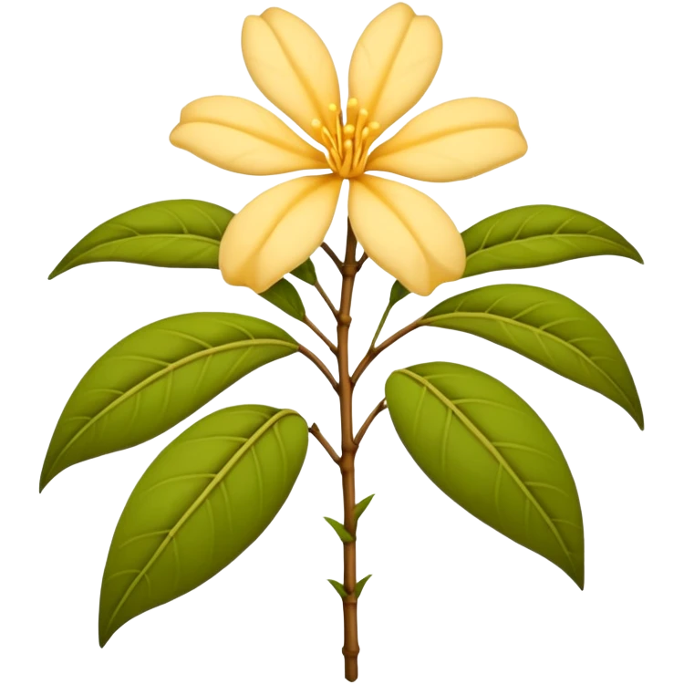 wilted indian jasmine without leaves in emoji format emoji