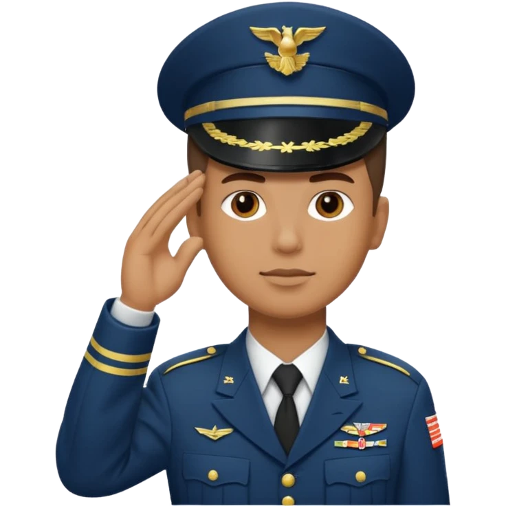 American soldier showing respect emoji