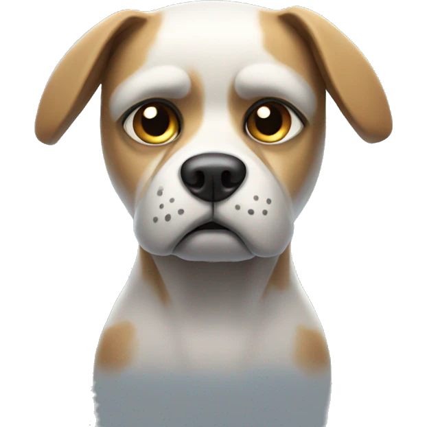 futuristic dog that is sad emoji