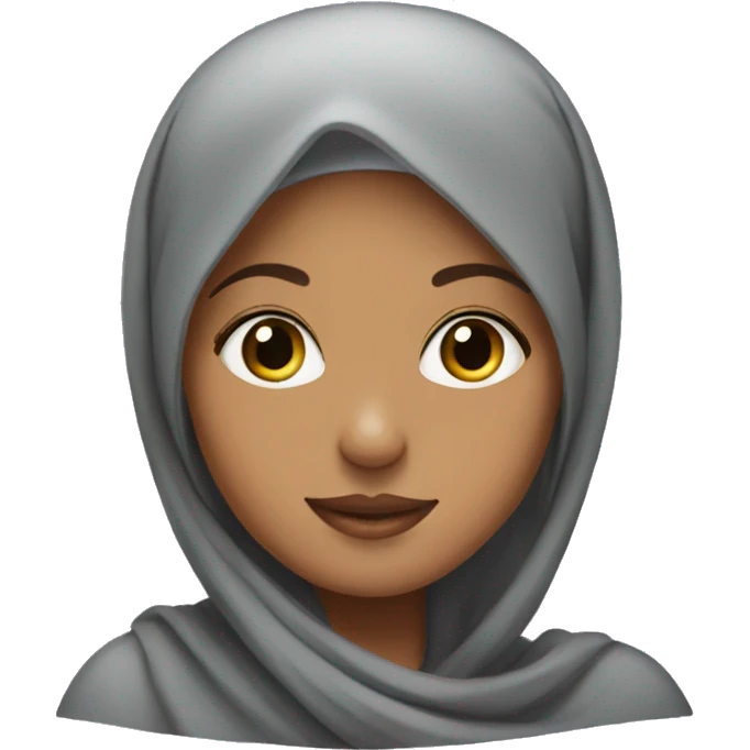 A girl with a hijab and dangle earrings emoji