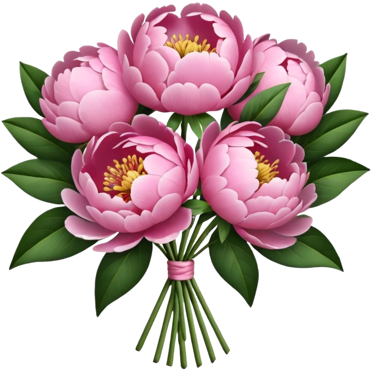 Create a peony bouqet emoji