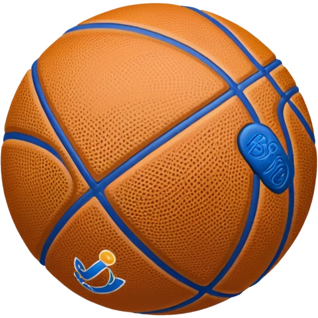 Faça um emoji de uma bola de Basquete branca e nela um símbolo de verificado emoji