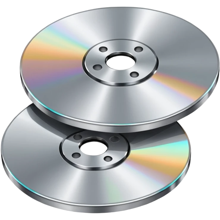 two metal computer disks emoji