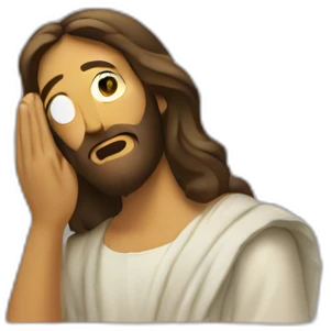 jesus praying inside a dumpster emoji
