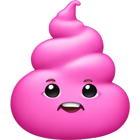 Pink poop emoji