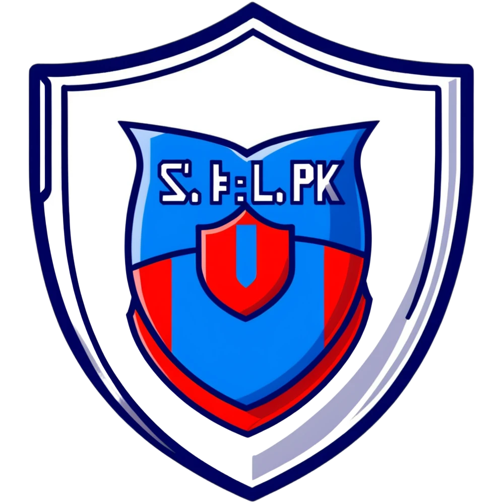 FC Barcelona logo, shield with blue and red stripes, football club emblem emoji