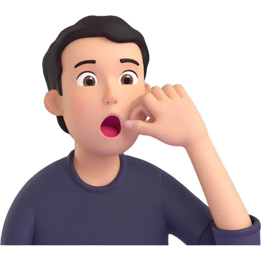 şaşırma elini ağzına götürme emoji
